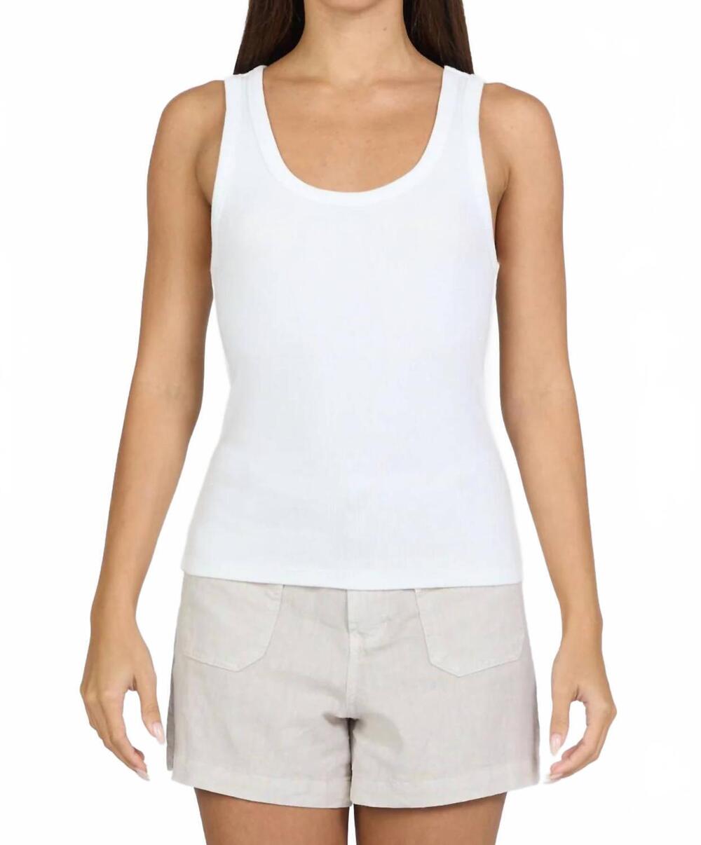 NEW DEAR JOHN DENIM louise tank top in white